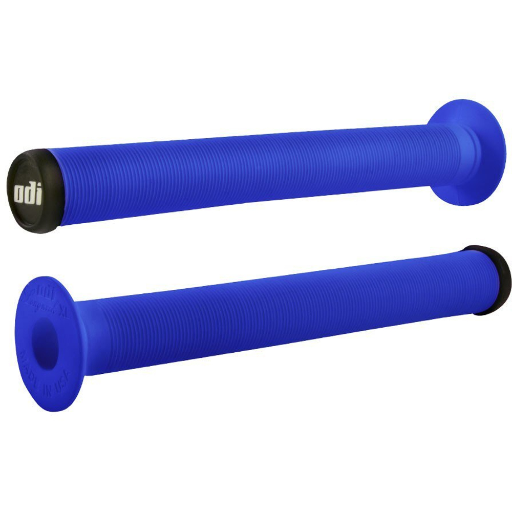 Грипсы ODI Longneck XL F01LXBU ярко-синие, с пластиковыми грипстопами, 228мм.