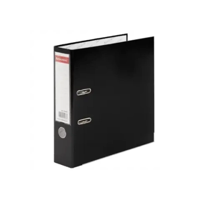 Регистратор 75мм BRAUBERG, покрытие пластик, с уголком, черная