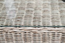 "Капучино" журнальный столик из искусственного ротанга, цвет бежевый