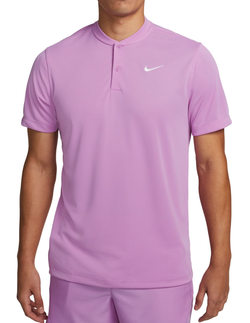 Мужское теннисное поло Nike Court Dri-Fit Blade Solid Polo - rusch fuchsia/white