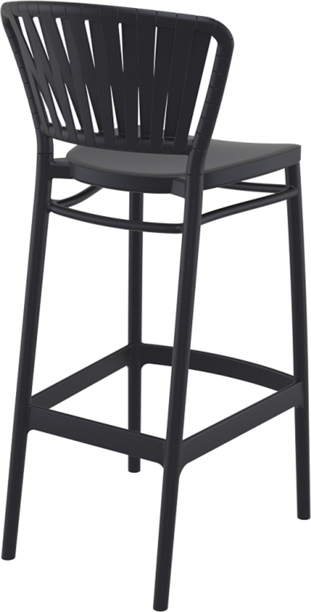 Стул пластиковый барный Siesta Contract Portofino, черный