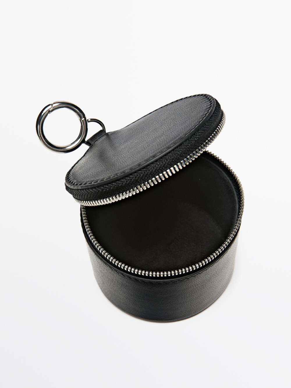 Massimo Dutti Мини-сумка круглая из кожи наппа, черный