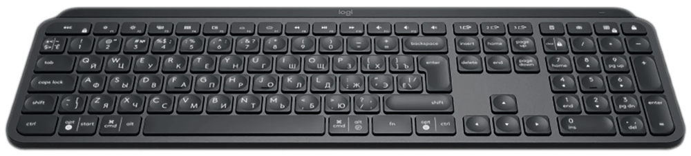 Беспроводная клавиатура Logitech MX Keys черный , русская