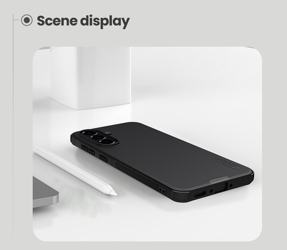 Чехол усиленный от Nillkin c встроенным круглым магнитом для Samsung Galaxy A56 5G, серия Super Frosted Shield Pro Magnetic Case