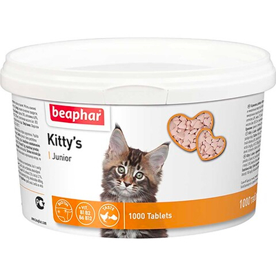 Лакомство "Витаминки" сердечки 1000 шт - для котят (Beaphar Kitty's Junior)