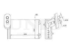 Радиатор отопителя UNIO RAD-20003