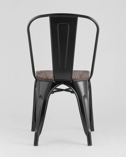 Стул TOLIX WOOD черный глянцевый