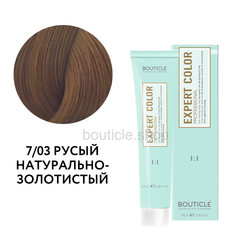 Профессиональный перманентный крем-краситель для волос Bouticle Expert Color Hair Color Cream цвет 7.03 русый натурально-золотистый, 100 мл