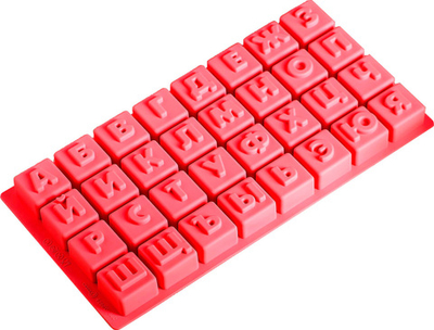 Форма для выпечки «Алфавит», 35×18 см, 32 ячейки