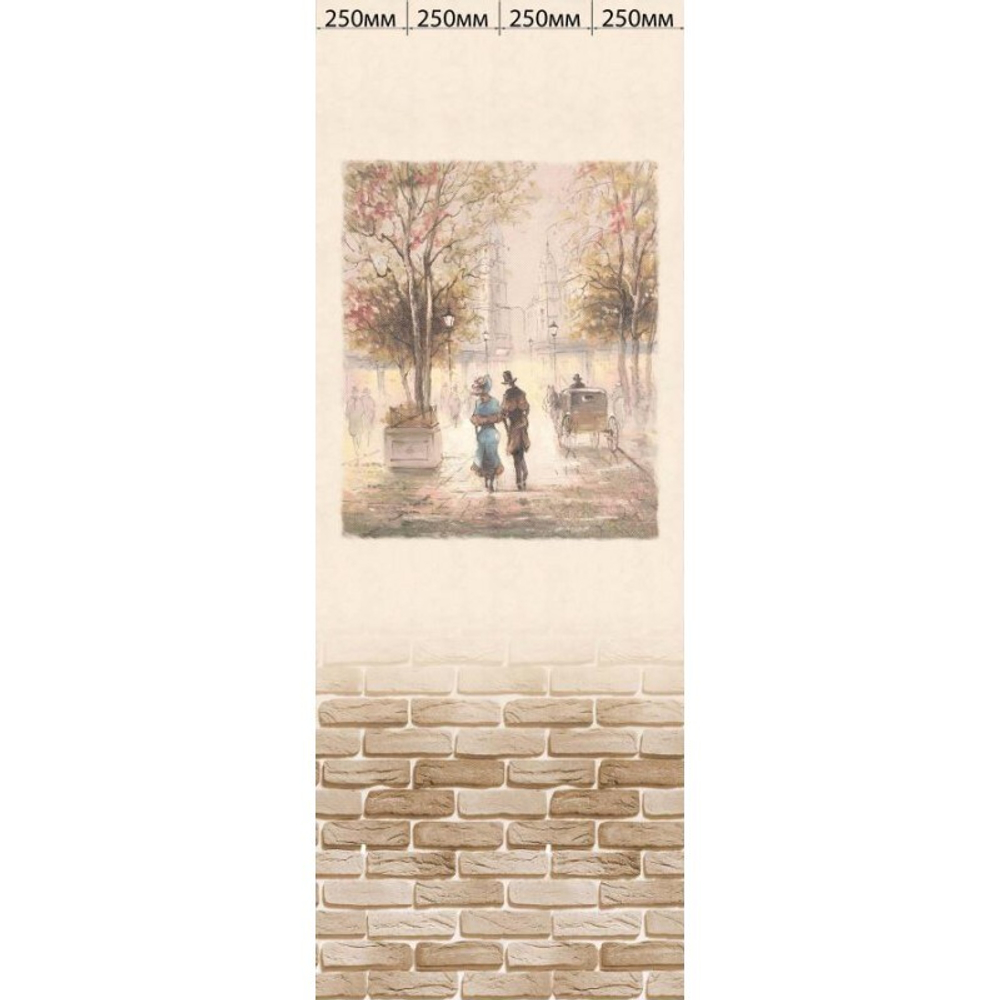 Панель ПВХ ВЕК фотопечать 3D матовые Бульвар - Монпарнас 2700х250 мм