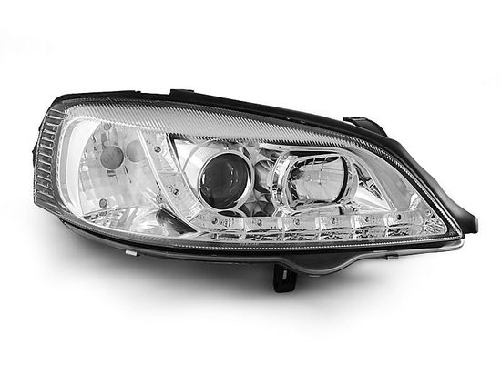 Передние фары Opel Astra G daylight chrome