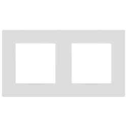 Рамка для розеток и выключателей ЭРА Серия 12 12-5202-01М на 2 поста, Классик, белый матовый