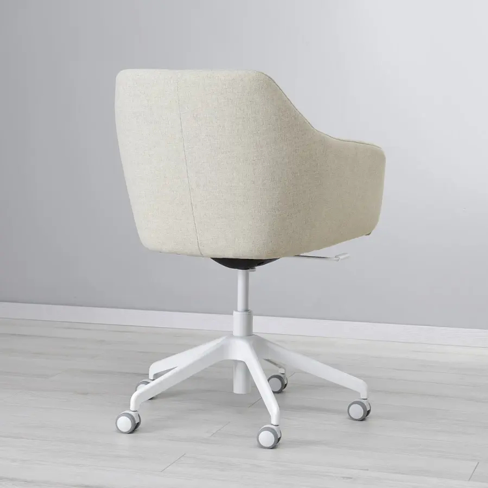 Офисный стул -  IKEA TOSSBERG/LÅNGFJÄLL/LANGFJALL, 67x67x45(57)см, бежевый/белый ТОССБЕРГ/ЛОНГФЬЕЛЛЬ ИКЕА