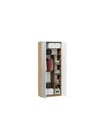 Шкаф для одежды Дуб Крафт золотой, Белый 90х43х226