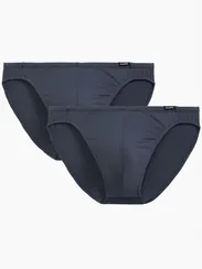 Мужские трусы слипы (2 шт) мини Basic 2BMP-014 графитовые