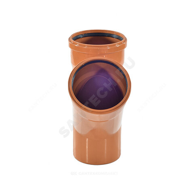 Тройник PP-B коричневый Дн 160х160х45гр б/нап в/к VALFEX 33160160