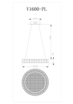 Светодиодная подвесная люстра Moderli V1600-PL Ice