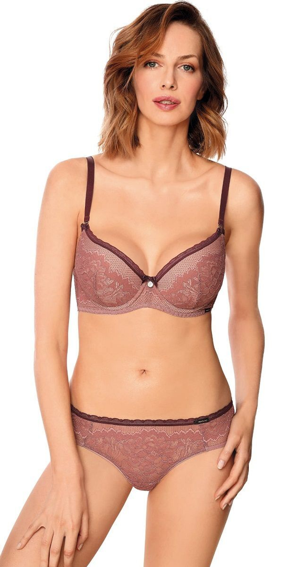 Трусики-бразилиана Zoe (Размер: M) (Цвет: грязно-розовый)