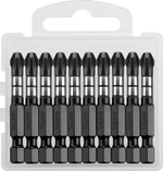 Биты KRAFTOOL Impact Pro, Pozidriv, тип хвостовика E 1/4″, PZ3, 50мм, 10шт, в пластиковом боксе