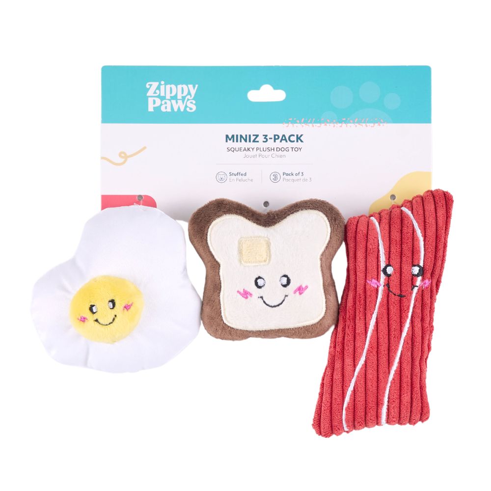 Набор из 3х мини-игрушек "Завтрак" ZippyPaws