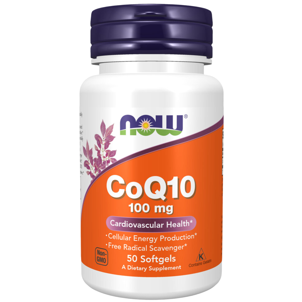 Now Foods CoQ10 100 mg 50 softgels, Коэнзим Q10