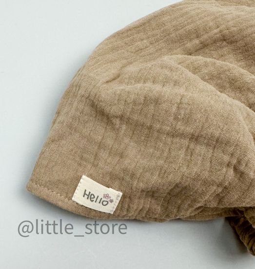 Косынка муслиновая "Hello" охра