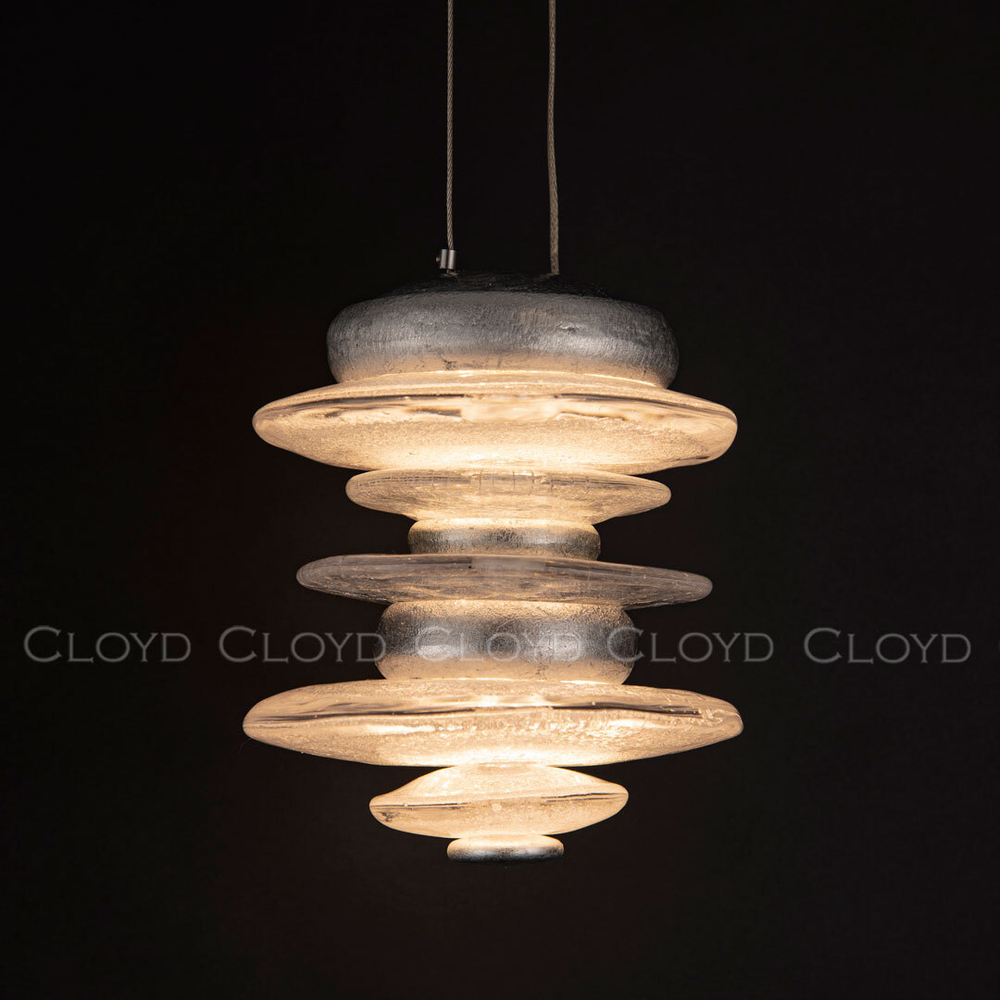 Подвесной светильник Cloyd GEFEST P2 / выс. 18 см - серебро сусальн. (арт.10388)