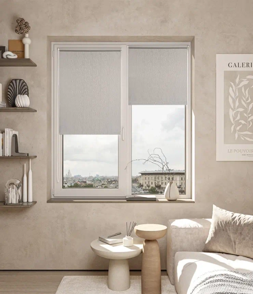 Рулонные шторы блэкаут Круиз Серый