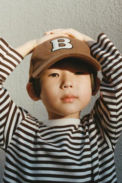 ZARA ЛОНГСЛИВ В ПОЛОСКУ С ВЫШИВКОЙ, КОРИЧНЕВЫЙ