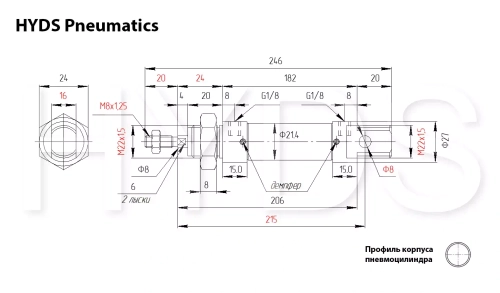 DSNU-20-120-PPV-A Пневмоцилиндр