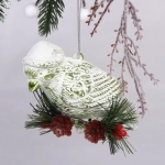 Ёлочная игрушка «Волшебная птица» 7*5*12 см , зелёный