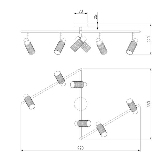 20043/6 / потолочный светильник /   сатин-никель