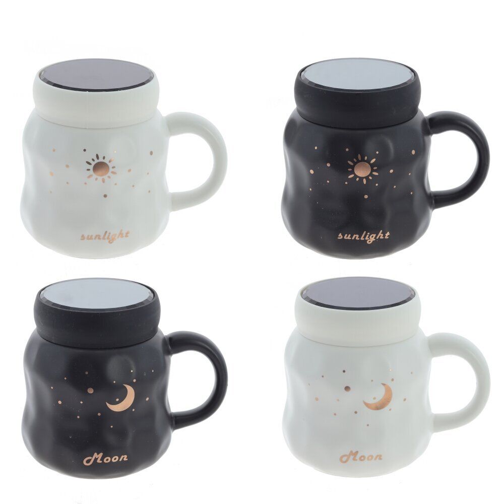 GAEM Кружка с крышкой, 450 мл, L13 W9,5 H11 см, 4в.