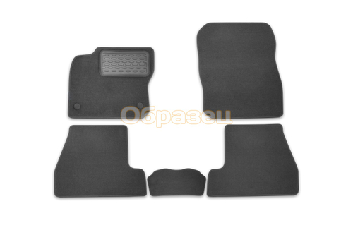 Коврики в салон для MITSUBISHI Pajero Sport 2008-2013, 2013-2016, внедорожник , 5 шт. (текстиль, серые) NLT.35.20.11.111KH