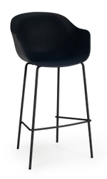 Кресло барное пластиковое Papatya Globe-K Bar, тортора, серый