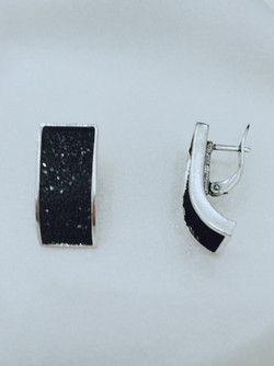 "Сан-Луис" серьги в серебряном покрытии из коллекции "Мексика" от Jenavi с английским замком