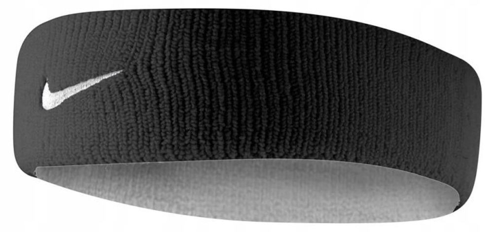 Повязка на голову теннисная Nike Dri-Fit Headband Home And Away- black/base grey