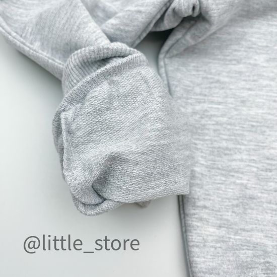 Джоггеры из футера(тонкого), Серый меланж