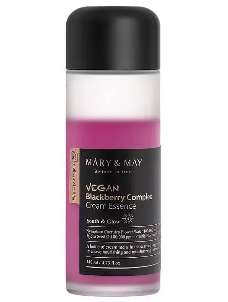 Крем-эссенция для лица с ягодным комплексом MARY&amp;MAY Vegan Blackberry Complex Cream Essence 140 мл