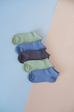 Комплект детских укорочен. носков ПЯТОЧКИ 5 пар (МИКС) для мальчиков