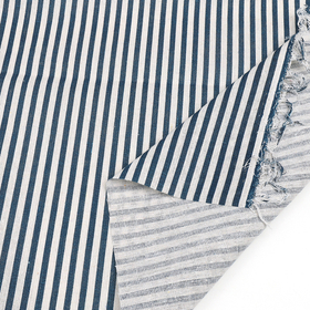 Ткань Лен, арт.TBY-DJ-77, 140г/м², 30% лен 70% хлопок, шир.150см, цв.синий