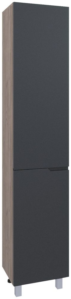 AVK4. Пенал напольный, 2 Двери, 350, коллекция (Ингрид, опора Пластиковая, Дуб Крафт Золотой, Эмаль Графит матовая