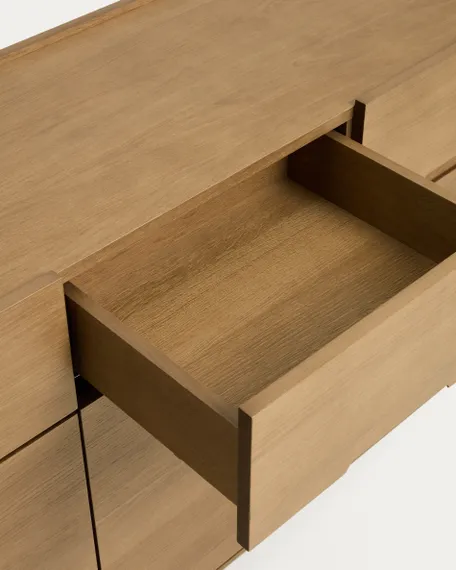 Сервант Arelida из дубового шпона и массива дуба светло-коричневый, 200 x 80 см.