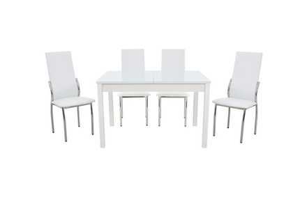 Обеденная группа Аврора Гамбург/Асти белый (100294, 101423)