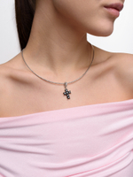 Чокер "Black Cross" Silver