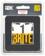 BRITE Рамка 1-местная РУ-1-1-Бр металл черный RE AL IEK