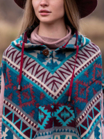 Пончо женское шерстяное с орнаментом