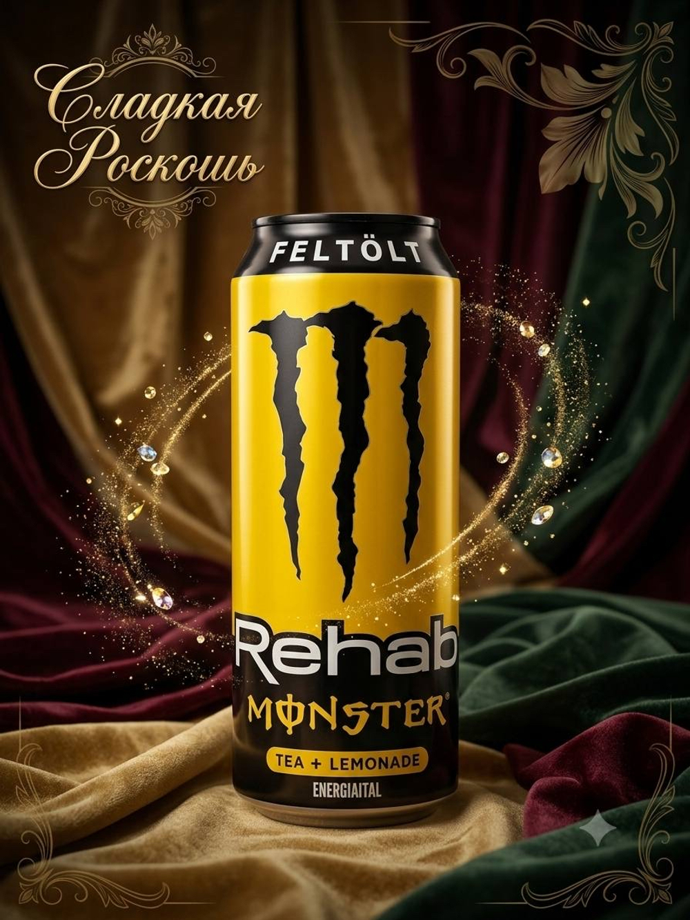 Энергетический напиток Monster Energy Rehab лимон лимонад