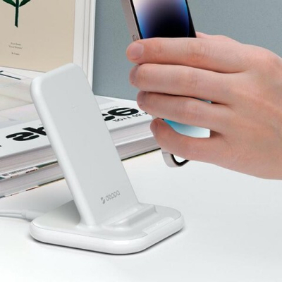 Беспроводная зарядная станция Deppa QI Fast Charge 15W White