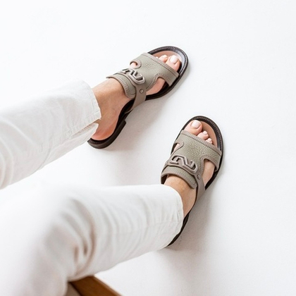 Шлепанцы из натуральной кожи NURSACE c лого